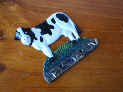 Cast Iron Country Cow key Holder Hanger Hooks | eBay