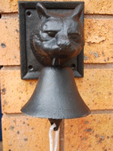 Vintage Cast Iron Cat Wall Mount Door Bell Black Ebay