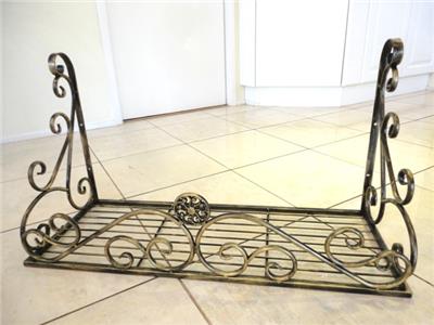Wrought Iron French Style Wall Flower Pot Plant Holder Rack Window Box ...