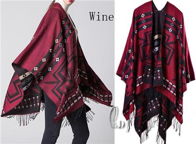 AU SELLER Blanket Poncho Reversible Cloak Coat Warm Oversize SCARF//SHAWL sc025