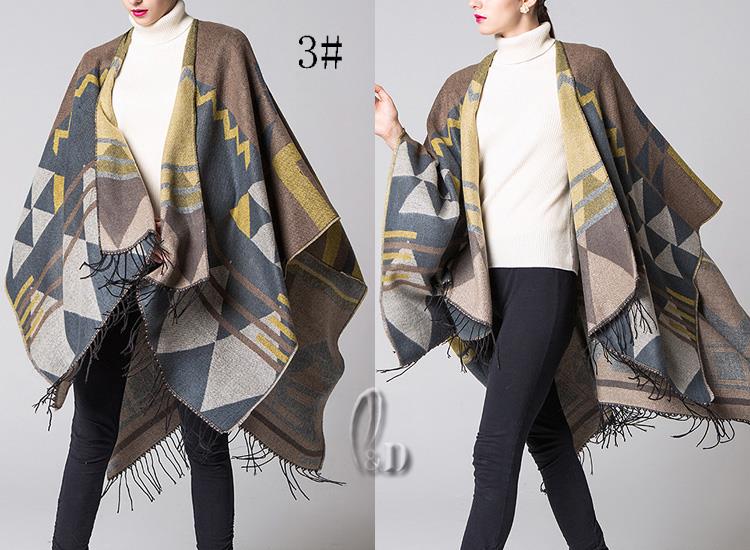 AU SELLER Blanket Poncho Reversible Cloak Coat Warm Oversize SCARF/SHAWL sc030 