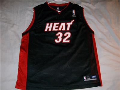 Shaquille O'Neal Shaq 32 Miami Heat NBA Reebok Black Jersey