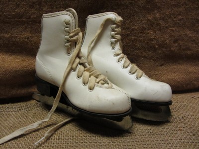 old roller skate shoes
