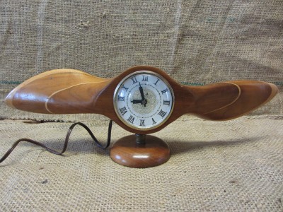 Vintage Wooden Airplane Propeller Clock Antique Old Aviation Plane Vintage Wooden Airplane Propeller Clock Antique Old Aviation Plane Clocks 7792