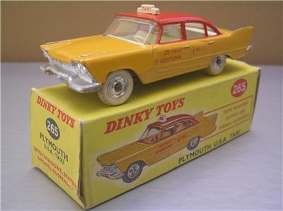 Dinky Toys 265 Plymouth Plaza USA Taxi 1/43 scale made in