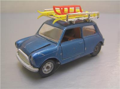 Mebetoys Mattel A-61 Mini Minor Con Sci with Skis metallic