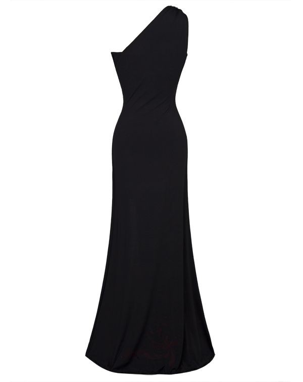 Sexy One Shoulder Rehinestone Sleeveless Evening Gown Dress027 S M L XL ...