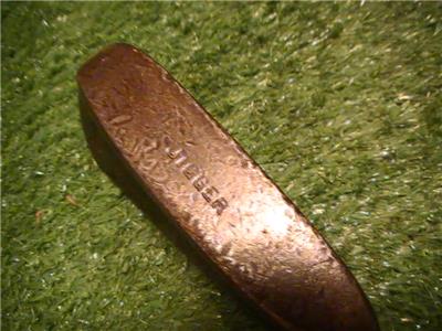 Ancien putter de golf vintage James Watt Maxwell tige en bois de caryer