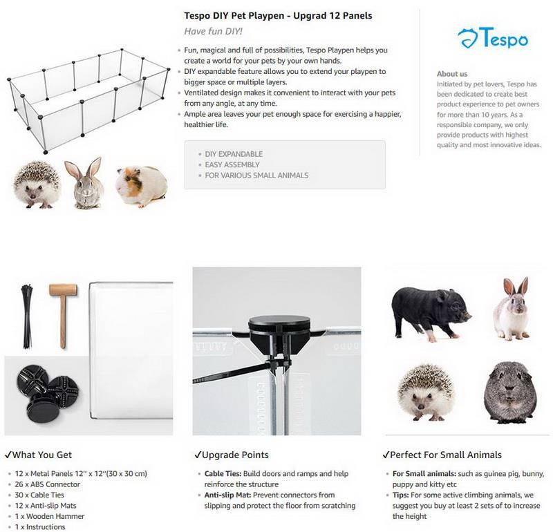 Tespo on sale animal playpen