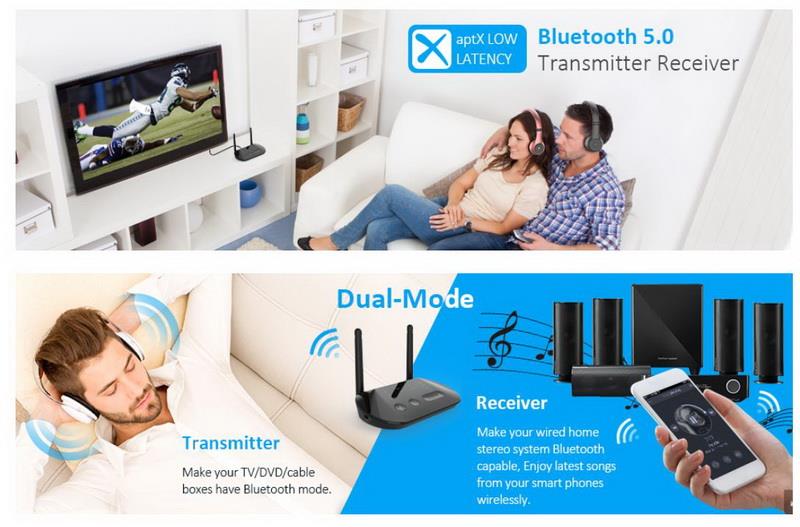 Tips Speeltoestellen maandelijks Boltune Bluetooth 5.0 aptX HD Low Latency Long Range transmitter & Receiver  SB24