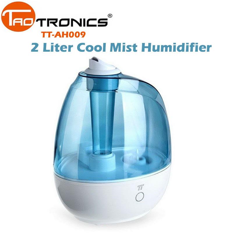 TaoTronics Cool Mist Humidifier 2 Liter Quiet Waterless BPA-Free