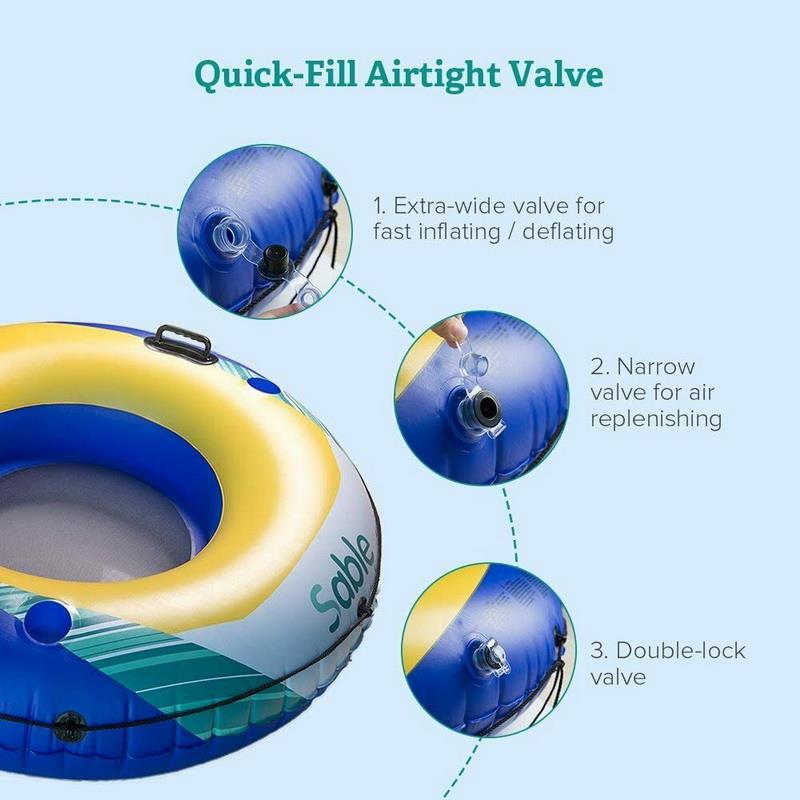 2PCs Sable Inflatable Water Float Floating Tube Pool Lounger for Pool Lake River