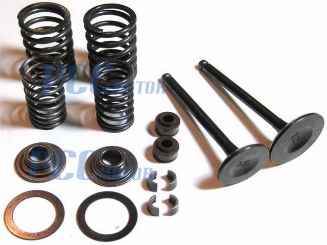 VALVES ASSEMBLY SET COMPLETE 150cc GY6 4 STROKE CHINESE SCOOTER 157QMJ I VV03