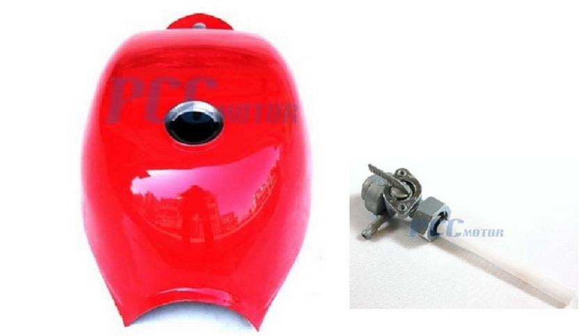Keys and Petcock Red Monkey Fuel Gas Tank for Honda Z50 Z50R with Cap 