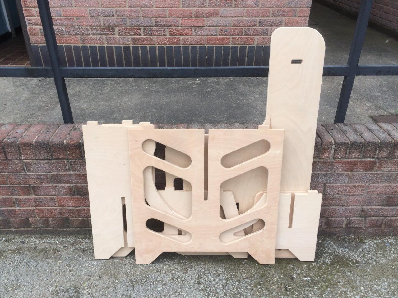 Plywood Portable Shooting Bench Table Foldable Flat Pack Ebay