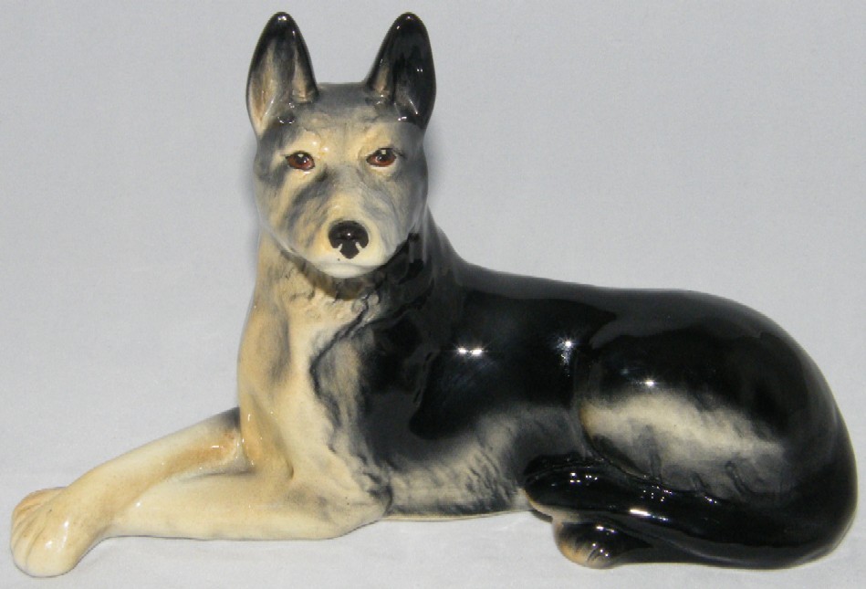 genuine vintage sylvac alsatian german shepherd dog