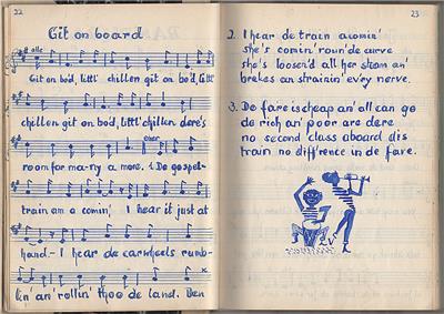 Hand Written And Illustrated Folk Song Book W English German