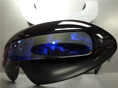 Occhiali Da Sole A Scudo Futuristici Space Robot – Grandi, Con Lenti Blu Specchiate UV400