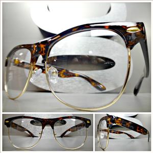 Men's CLASSIC VINTAGE 80s RETRO Style Clear Lens EYE GLASSES
