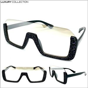 Silver Frame Black-Tinted Sunglasses - Classic Shield Style Classic Elegant Modern Retro Shield Style SUNGLASSES Black  main image 4