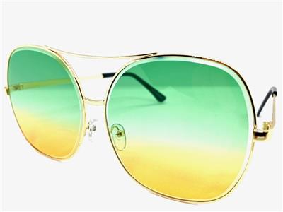 OVERSIZE EXAGGERATED Retro SUNGLASSES Huge Jumbo XL Gold  display picture 3