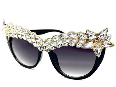 その他 cats-eye OVERSIZED EXAGGERATED RETRO Cat Eye SUN GLASSES L Black