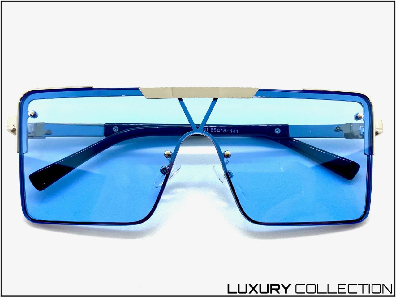 Classy Elegant Contemporary Modern Shield Rave SUNGLASSES Silver