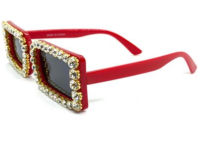 Classy Elegant Retro Modern Funky Bling SUN GLASSES Red