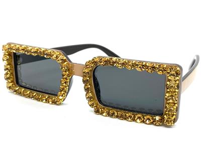 Elegant Brown Rhinestone Sunglasses 1950 main image 2