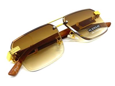 Men's CLASSY Elegant Sophisticated Hip Hop SUN GLASSES Gold & Faux