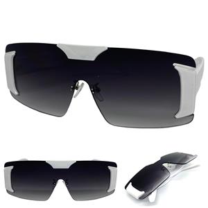 Lunettes De Soleil Rectangulaires Unisexes - Monture Colorée à Reflets - Verres Miroir UV400