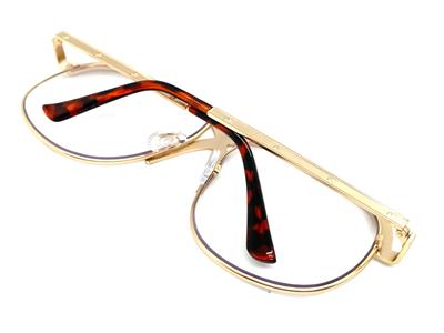 SPEXX Eyewear Exaggerated Retro Cat Eye Glasses – Large Rose Gold Frame – Clear Lens – UV400
