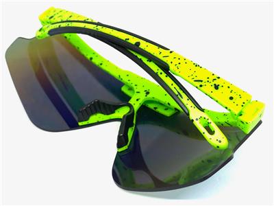 X-Trail Occhiali Da Sole Sportivi Super-avvolgenti Per Uomo Neri - Lenti Totalmente Specchiate - Foto 8