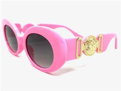 Oversize Vintage Retro Style SUNGLASSES Big Thick Pink Oval Frame