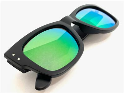 Classic Vintage Retro SUNGLASSES Thick Square Black Frame  display picture 1