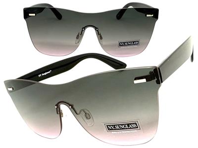 Classic Modern Retro Shield Party Rave SUNGLASSES Rimless  display picture 2