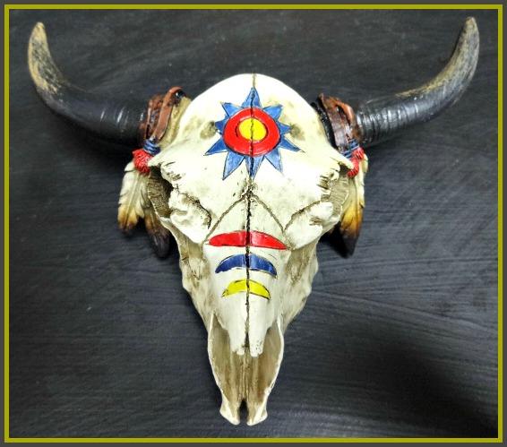 Western Cow Bull Skull Rustic Indian Native American ...