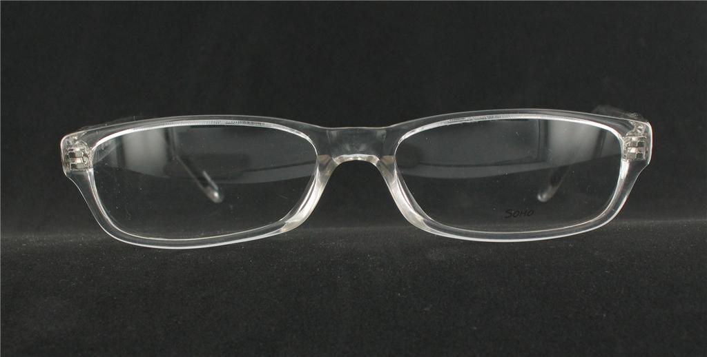 SOHO EYEWEAR 58 Rectangular Eyeglasses CRYSTAL CLEAR Transparent ...