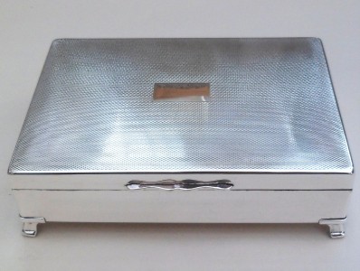 Vintage Aristocrat Silver Plated Cigarette Box/Jewellery Box - Harman ...