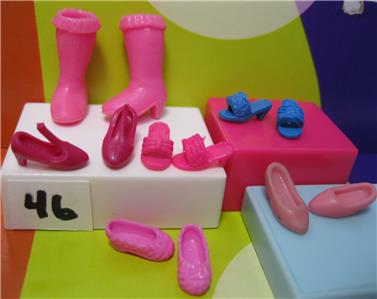 6 pair Polly Pocket Soft Boots/Shoes-fits Littlest Pet Shop Blythe Doll ...