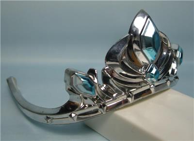 Blue Gem Princess Silver Crown Tiara Barbie Doll Cinderella Disney Heart