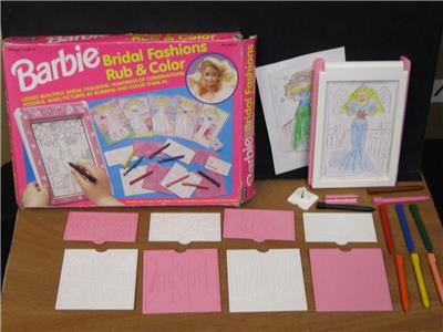 Fashion Plates Vintage Designer Dolls Drawing Craft Rub Color