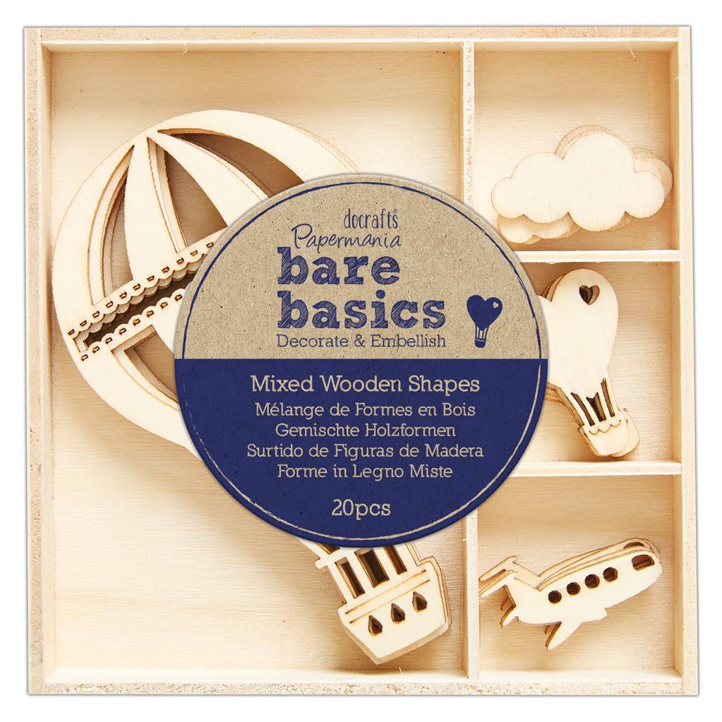 Papermania Holzformen verschiedene Designs Scrapbooking Verzierungen Bare Basic - Bild 28 von 30