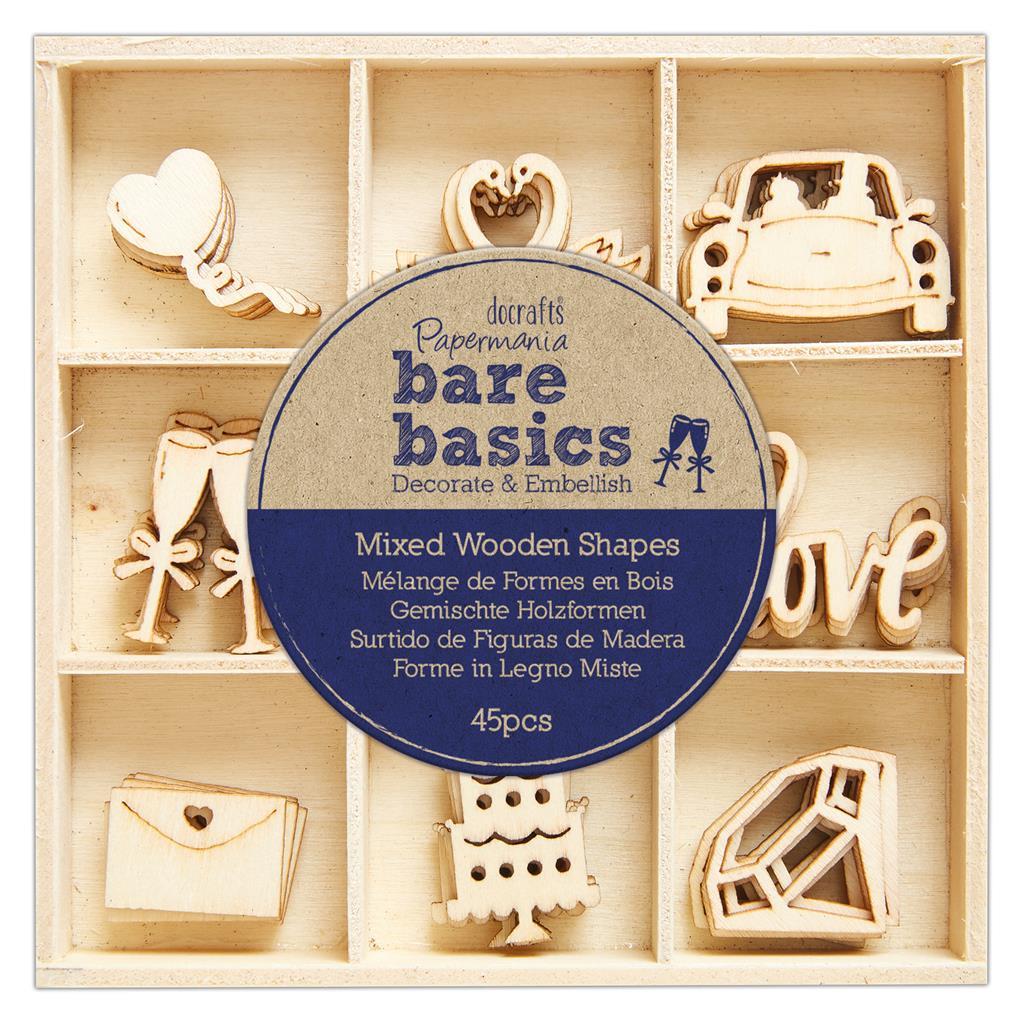 Papermania Holzformen verschiedene Designs Scrapbooking Verzierungen Bare Basic - Bild 26 von 30
