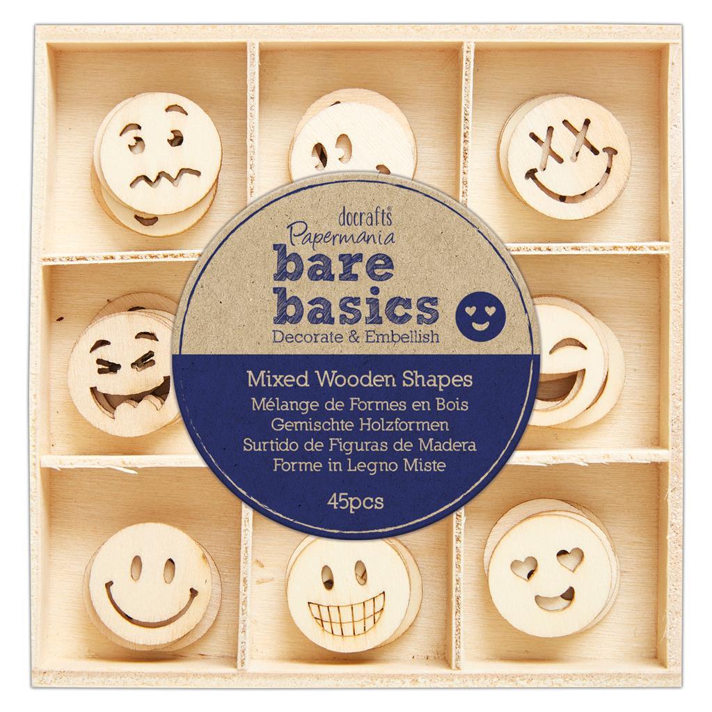 Papermania Holzformen verschiedene Designs Scrapbooking Verzierungen Bare Basic - Bild 25 von 30