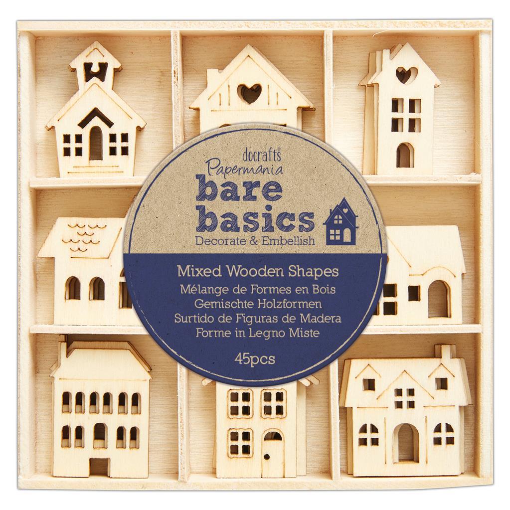 Papermania Holzformen verschiedene Designs Scrapbooking Verzierungen Bare Basic - Bild 24 von 30