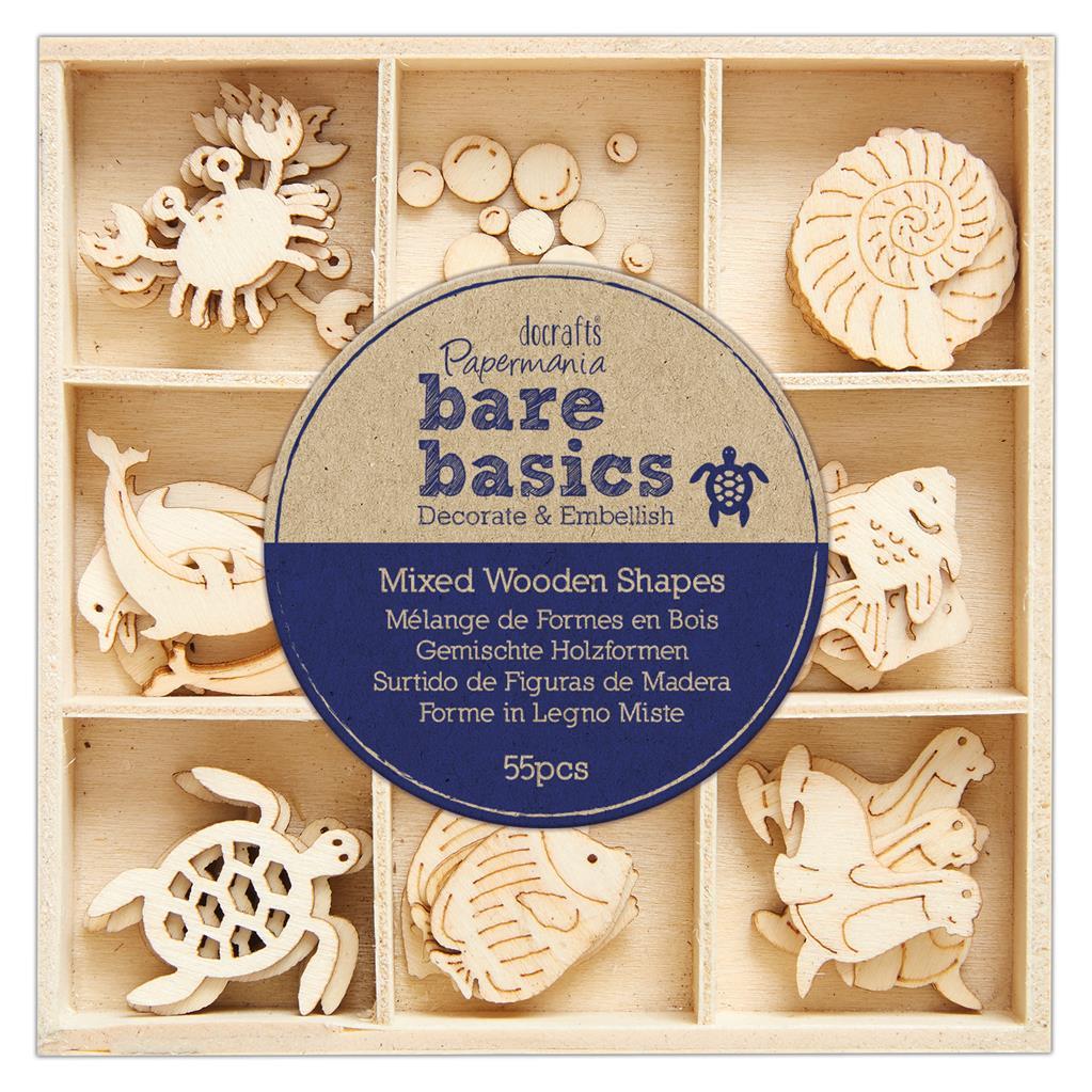Papermania Holzformen verschiedene Designs Scrapbooking Verzierungen Bare Basic - Bild 23 von 30