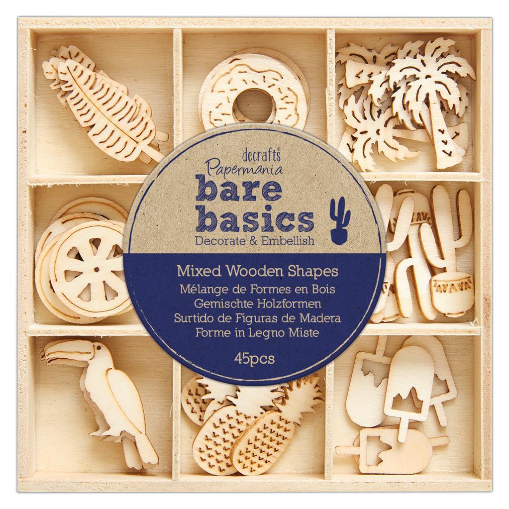 Papermania Holzformen verschiedene Designs Scrapbooking Verzierungen Bare Basic - Bild 22 von 30