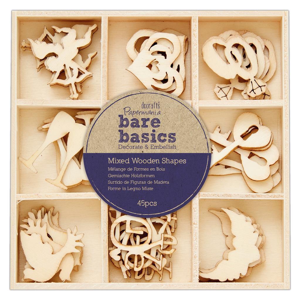 Papermania Holzformen verschiedene Designs Scrapbooking Verzierungen Bare Basic - Bild 21 von 30