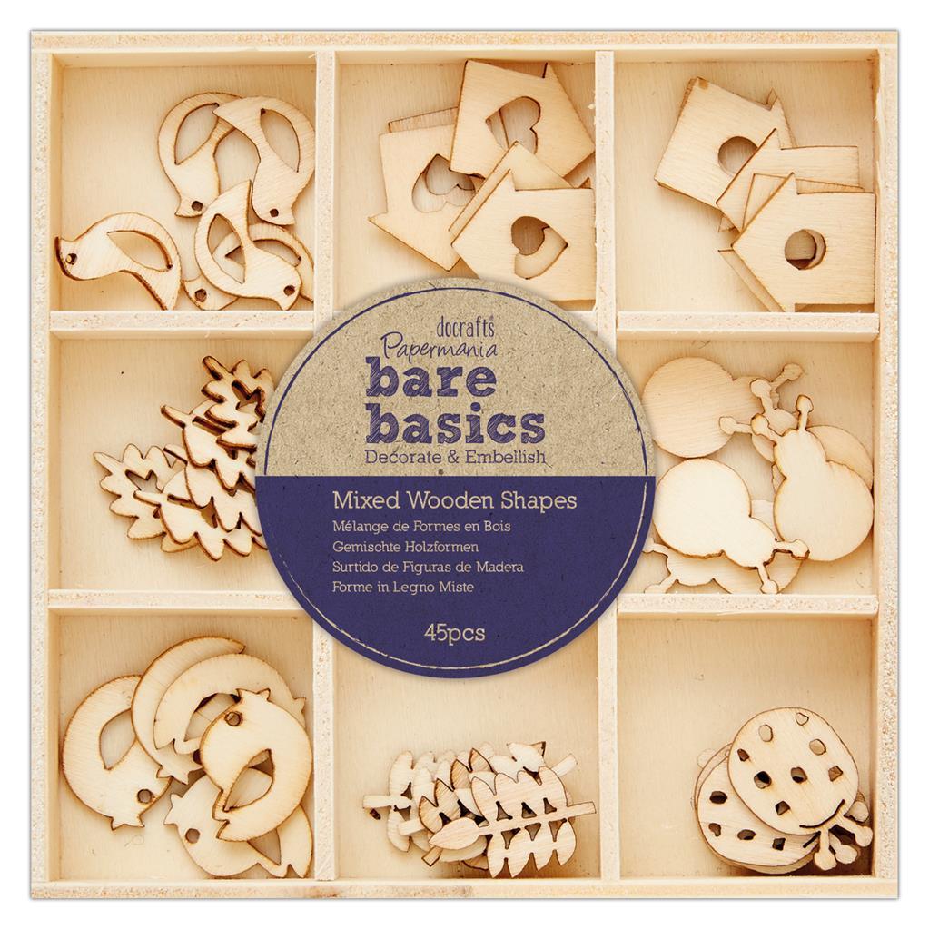 Papermania Holzformen verschiedene Designs Scrapbooking Verzierungen Bare Basic - Bild 20 von 30
